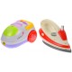 Set aspirator si fier de calcat pentru copii, roz, Happy Family - LS8237K