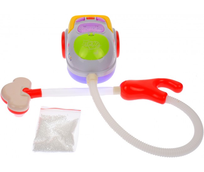 Set aspirator si fier de calcat pentru copii, roz, Happy Family - LS8237K