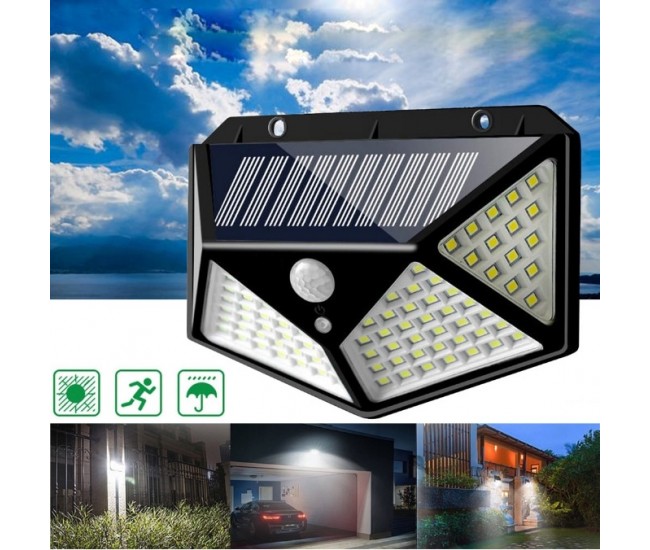 Lampa solara 100 LED-uri 1800 mAh, cu senzor de miscare - CL100