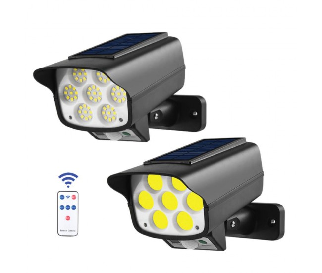 Camera falsa cu lampa solara, 63 LED-uri, cu senzor de miscare, 180W - SH863B