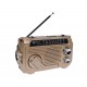 Radio MP3 Portabil Bluetooth, Incarcare solara, Lanterna, USB, TF, AUX, Gold - PX778GOLD