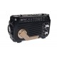 Radio MP3 Portabil cu incarcare solara bluetooth lanterna, USB, TF, AUX, Negru - PX778BLACK