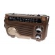 Radio MP3 Portabil Bluetooth, Incarcare solara, Lanterna, USB, TF, AUX, Maro - PX778BROWN