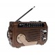 Radio MP3 Portabil Bluetooth, Incarcare solara, Lanterna, USB, TF, AUX, Maro - PX778BROWN