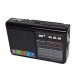 Radio cu MP3 Bluetooth Panou Solar Lanterna USB, TF, AUX, Negru - RX1313