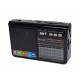 Radio cu MP3 Bluetooth Panou Solar Lanterna USB, TF, AUX, Negru - RX1313