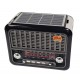 Radio cu MP3 Bluetooth Panou Solar Lanterna USB, TF, AUX, Negru - FM355BS