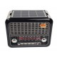 Radio cu MP3 Bluetooth Panou Solar Lanterna USB, TF, AUX, Negru - FM355BS