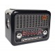 Radio cu MP3 Bluetooth Panou Solar Lanterna USB, TF, AUX, Negru - FM355BS