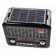 Radio cu MP3 Bluetooth Panou Solar Lanterna USB, TF, AUX, Negru - FM355BS