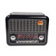 Radio cu MP3 Bluetooth Panou Solar Lanterna USB, TF, AUX, Negru - FM355BS