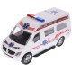 Ambulanta de jucarie, actionata mecanic, detalii realistice, alb