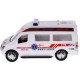 Ambulanta de jucarie, actionata mecanic, detalii realistice, alb