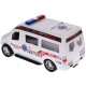 Ambulanta de jucarie, actionata mecanic, detalii realistice, alb