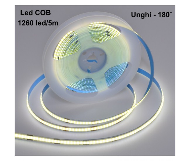 BANDA COB LED FLEXIBIL - 252LED/M - 14W/ML - ROLA/5M , ALB-RECE