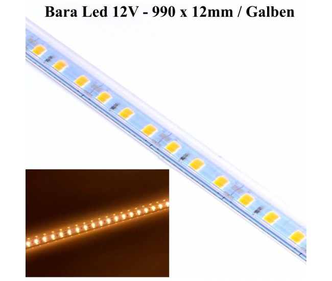 BARA CU 72 LED SMD 5050 / GALBEN, 990X12X1MM