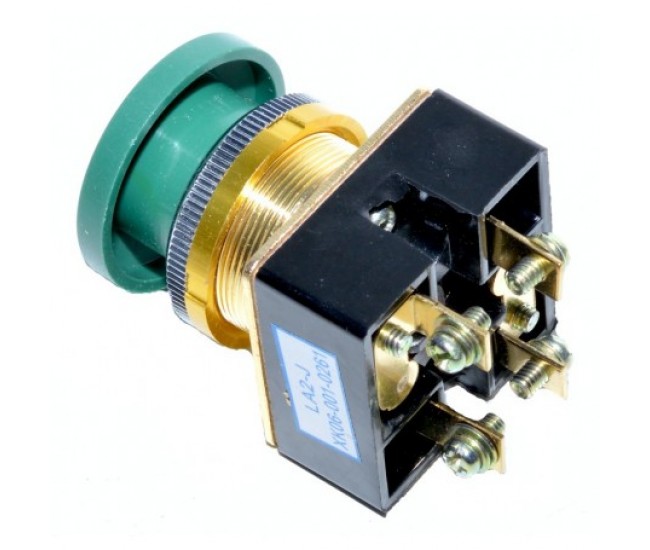 BUTON MOTOR PUSH FARA RETINERE VERDE LA2-J