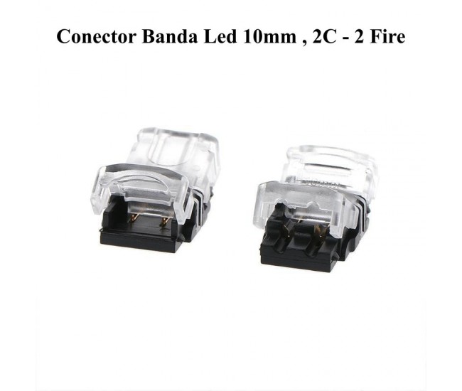 CONECTOR BANDA LED 10MM 2 PINI - 2 FIRE