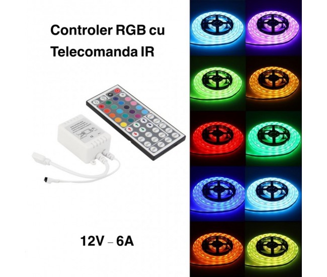 CONTROLER RGB CU TELECOMANDA 44 TASTE