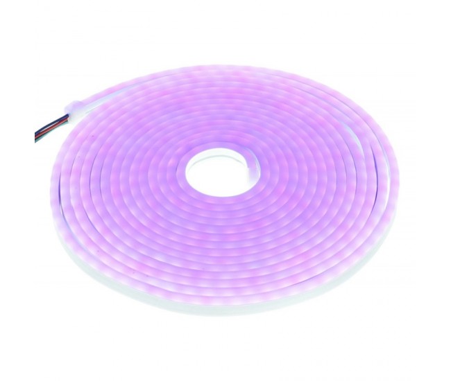 KIT BANDA LED FLEXIBIL RGB 12V , LUMINA NEON 5M