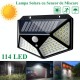 LAMPA DE PERETE SOLARA 114 LED + SENZOR