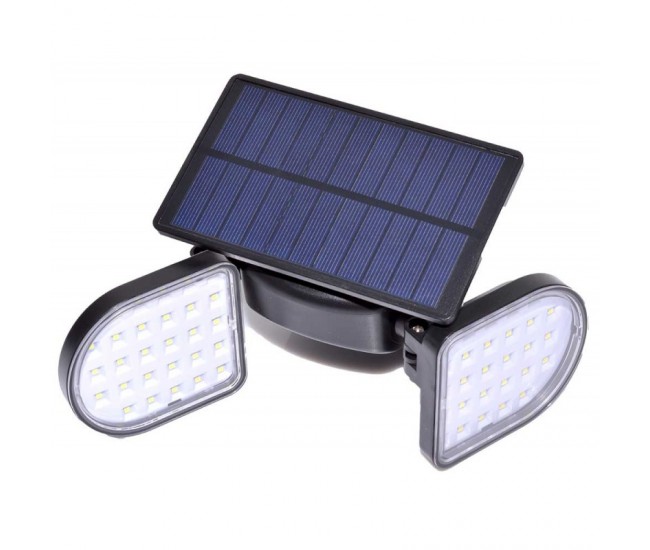 LAMPA SOLARA DUBLA 2 X 28 LED + SENZOR JC13-1