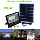 PROIECTOR 200W CU PANOU SOLAR ȘI TELECOMANDA