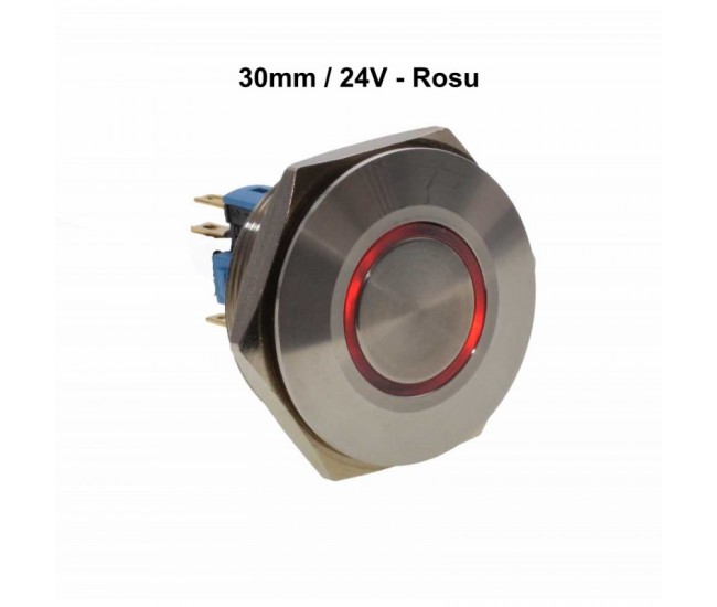 PUSH BUTON 30MM / 24V LED ROSU