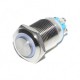 PUSH METALIC 16MM CU LED ROSU SI RETINERE 220V