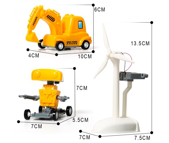 Set constructie de jucarie, alimentare cu apa sarata, robot, camion si turbina, 48 de piese - 2133