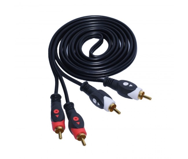 CABLU 2RCA TATA - 2RCA TATA, ROȘU/NEGRU 1,5M Q