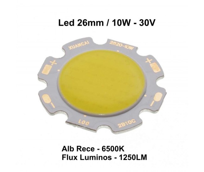 LED COB 26MM , PUTERE 10W