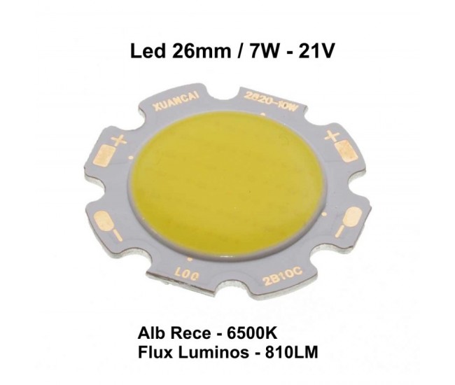 LED COB 26MM , PUTERE 7W