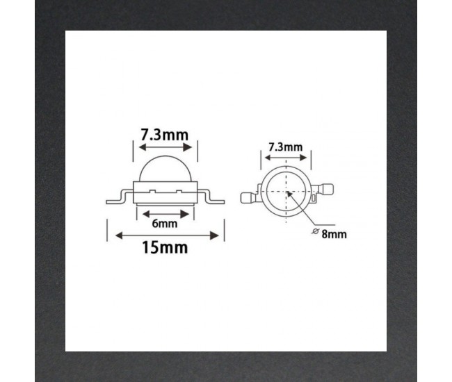 LED SMD 1W LUMINA ALB-RECE 6500K