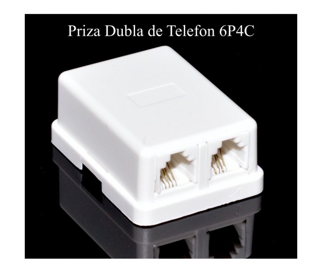 PRIZA DUBLA DE TELEFON 2 X 6P4C