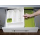 Organizator extensibil pentru sertar tacamuri, din polipropilena, verde - 7024