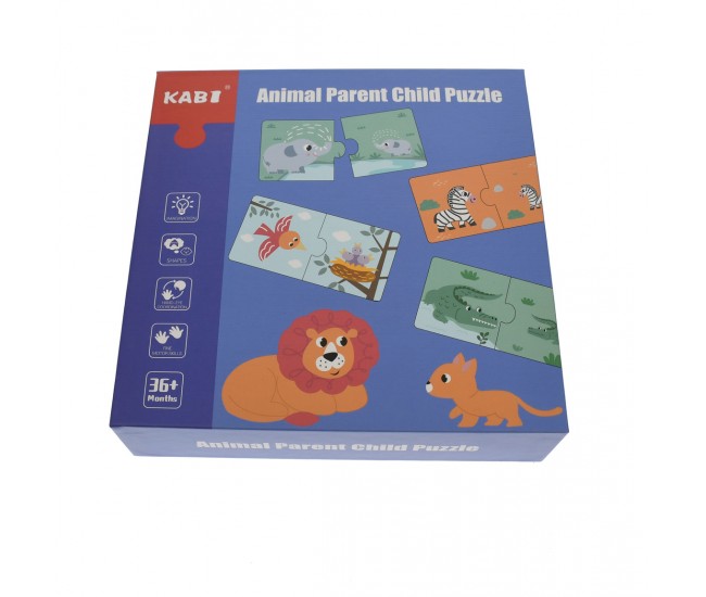 Set puzzle de jucarie, 10 poze cu animale - 3315073