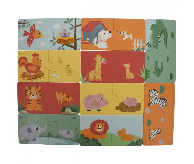 Set puzzle de jucarie, 10 poze cu animale - 3315073