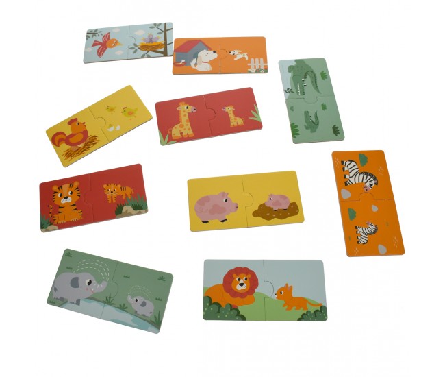 Set puzzle de jucarie, 10 poze cu animale - 3315073