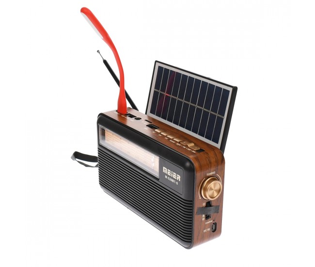 Radio MP3 player, cu panou solar, baterie reincarcabila, sd, usb - M520BTS