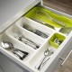 Organizator extensibil pentru sertar tacamuri, din polipropilena, verde - 7024