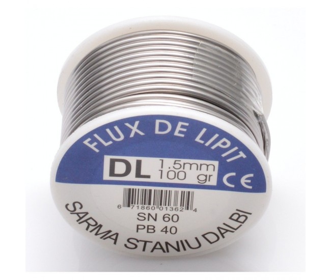 FLUDOR DE LIPIT CU PASTA ,100G - 1,5MM , SN60/PB40