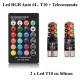 LED AUTO T10 RGB , 12V-W5W + TELECOMANDA