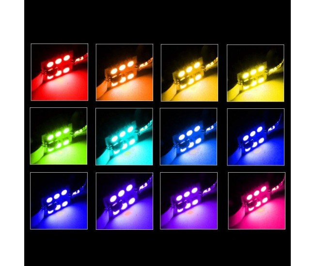 LED RGB AUTO 31MM CU TELECOMANDA