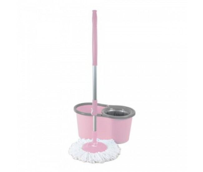 Galeata magic mop LISA ZLN-1389, Mop rotativ 360 grade, Capacitate galeata 12L ROSU - RZLN1389