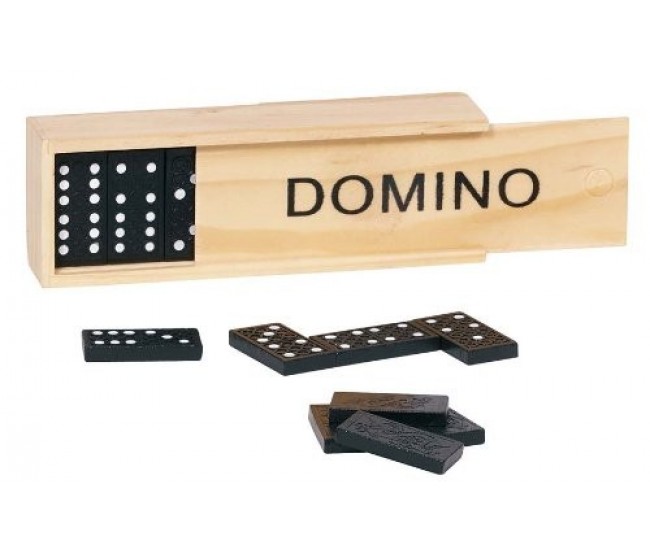 Domino mini in cutie de lemn