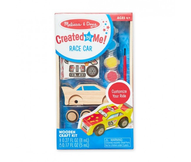 Coloreaza-ti masinuta de curse din lemn melissa and doug