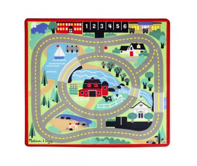 Covoras de joaca cu masinute circuitul - melissa & doug