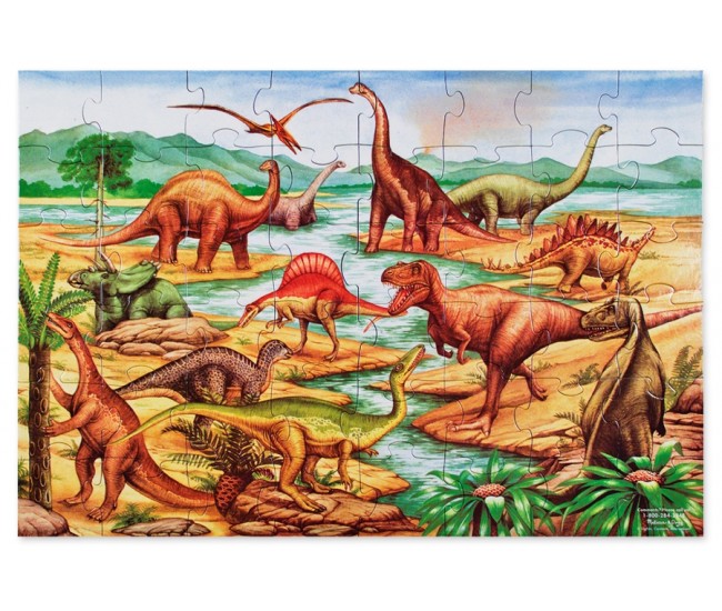 Puzzle de podea cu dinozauri melissa and doug