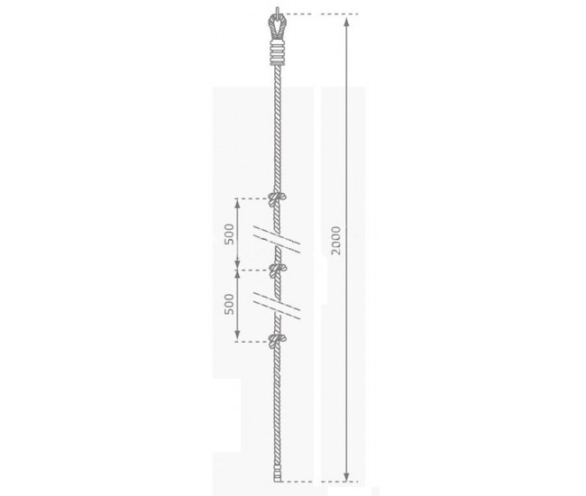 Sfoara catarat cu noduri pentru spatiile de joaca ph25 2 m - kbt